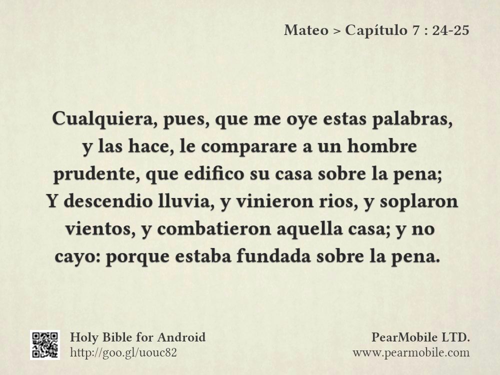 Mateo, Capítulo 7:24-25